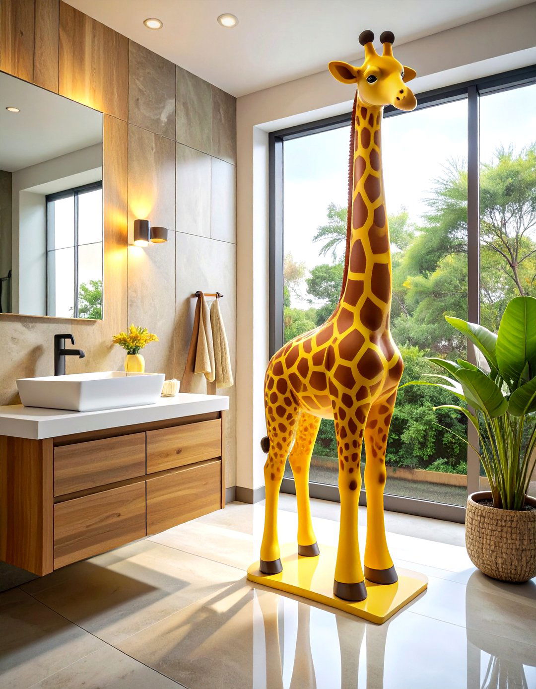 Giraffe toilet brush holder - 30 toilet brush holder ideas