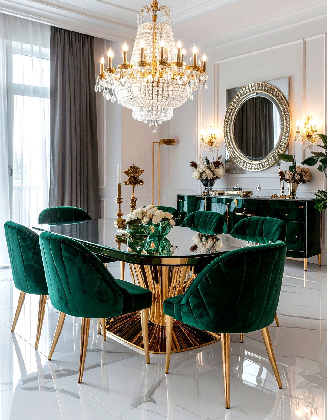 Glam Dining Room - 30 attention-grabbing dining room ideas