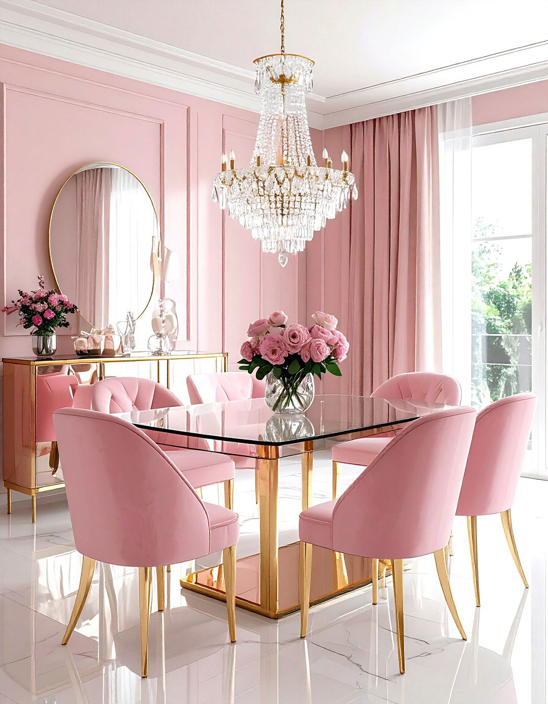 Glam Dining Room - 30 gorgeous dining room ideas