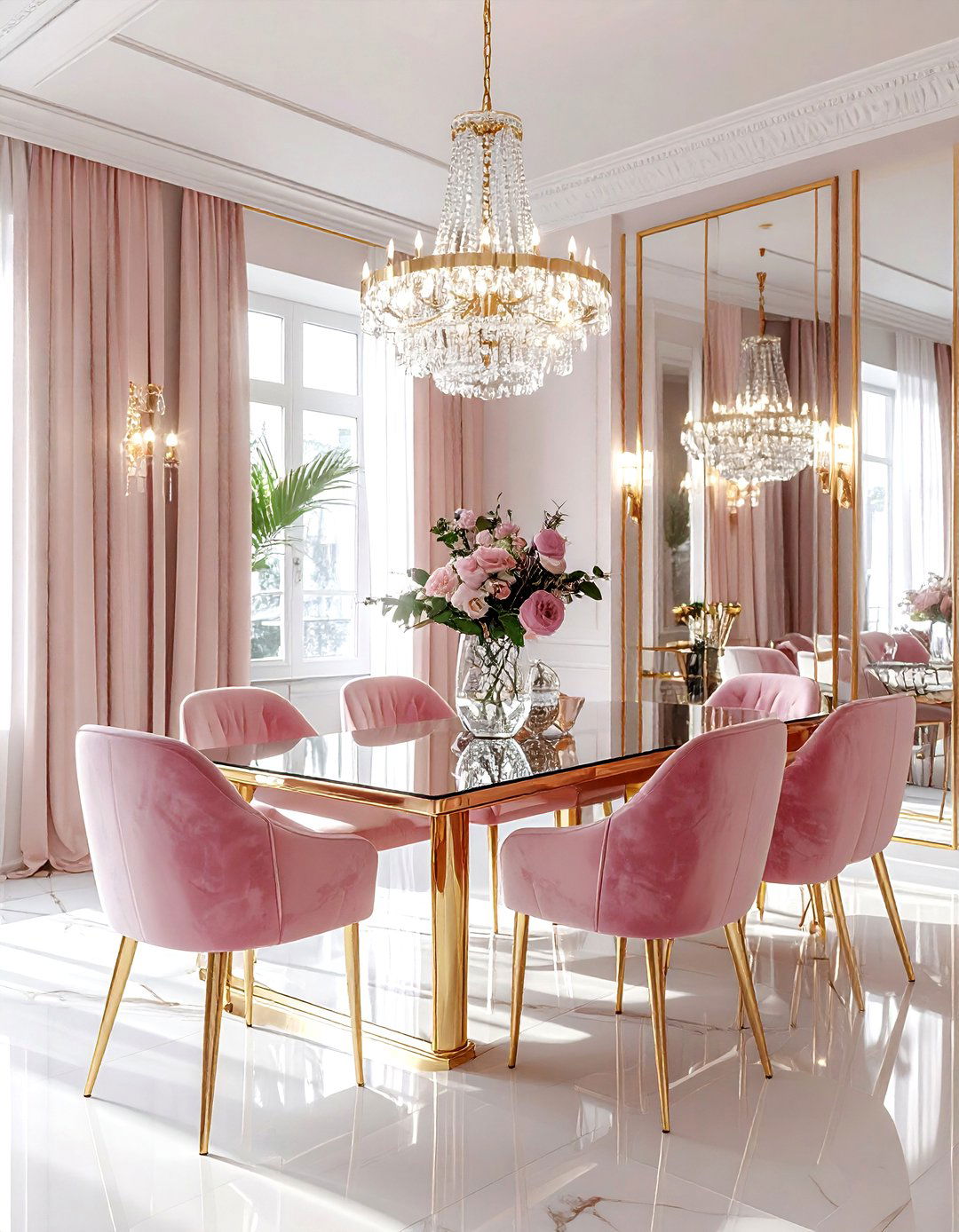 Glam Dining Room - 30 refined dining room ideas