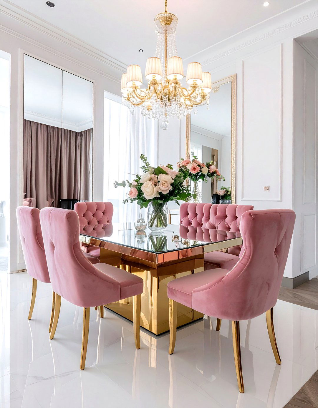 Glam Dining Room - 30 tailored dining room ideas