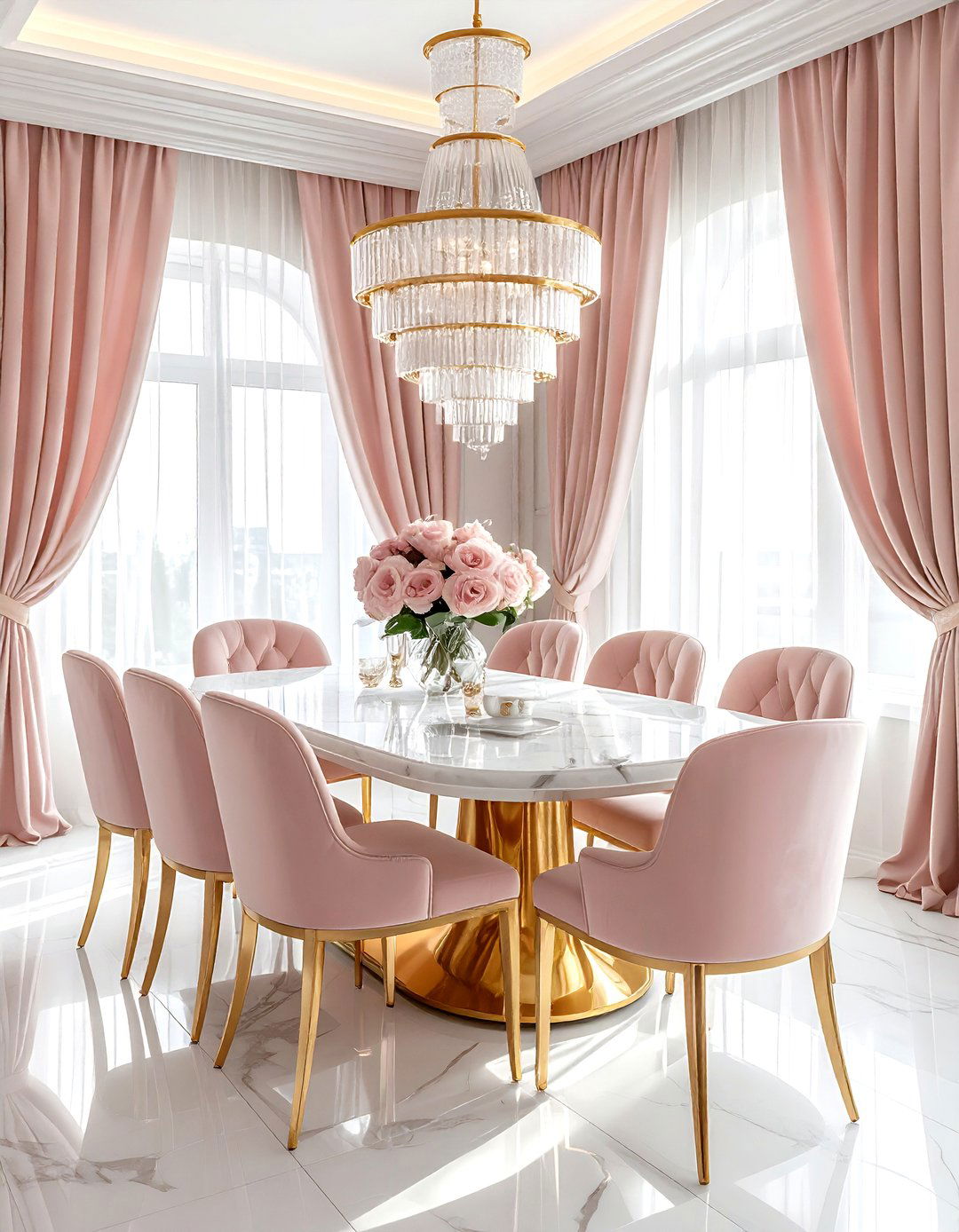 Glam Dining Room - 30 American dining room ideas