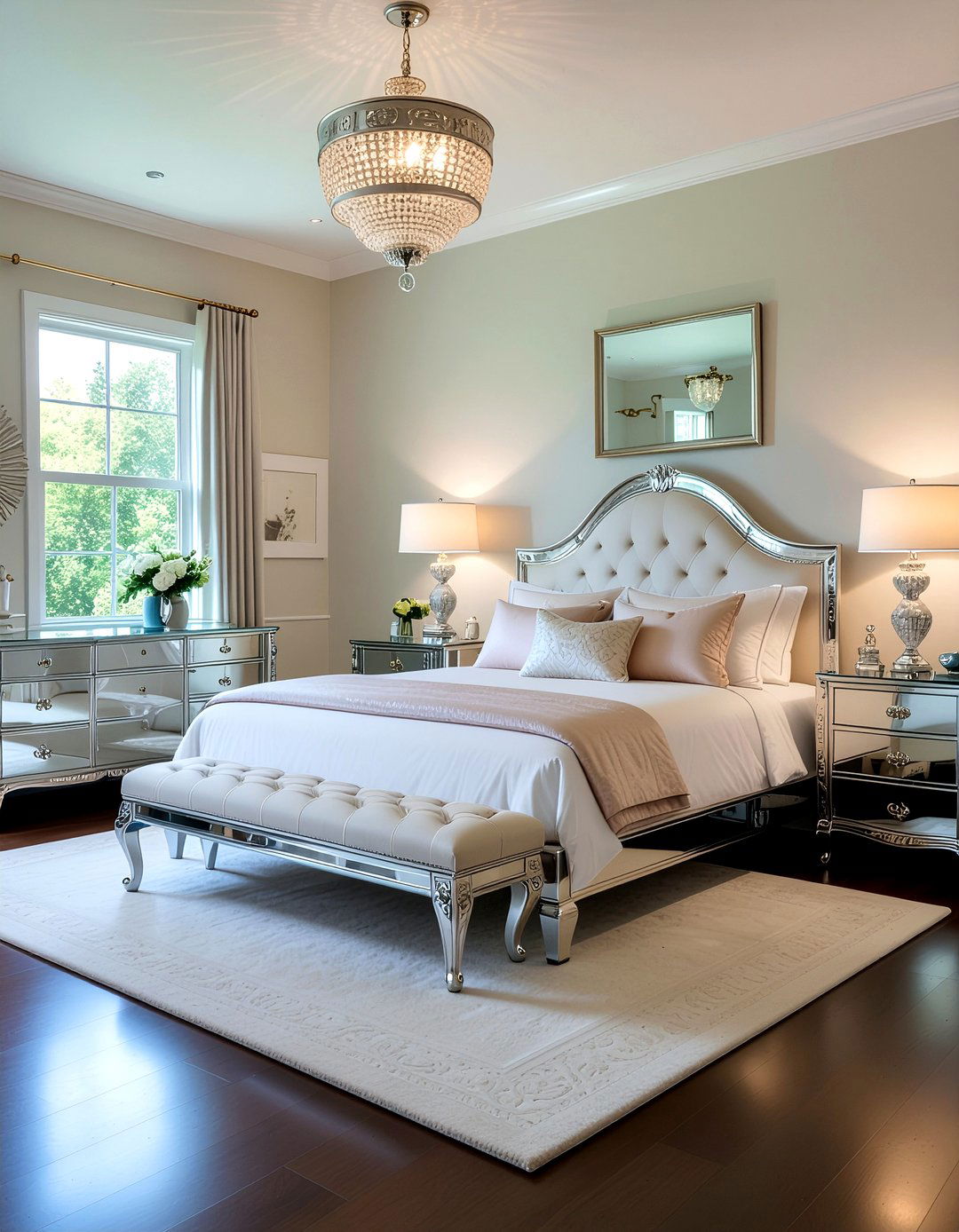 Glam Mirrored Bedroom Set - 30 bedroom sets