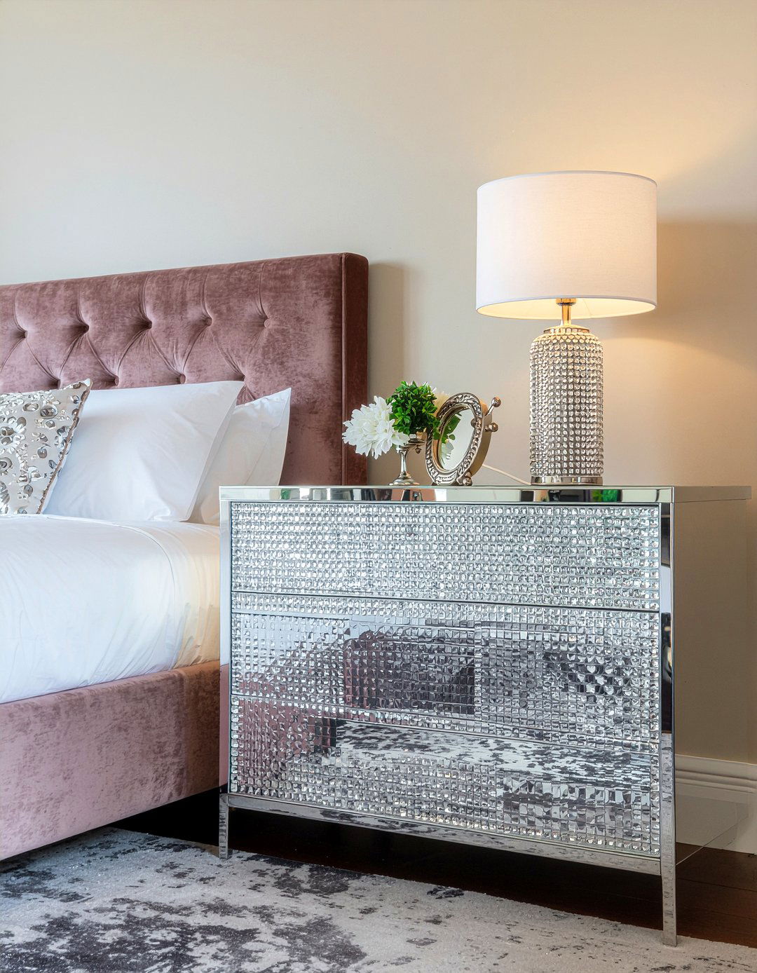 Glam Mirrored Dresser - 30 bedroom mirrored dressers