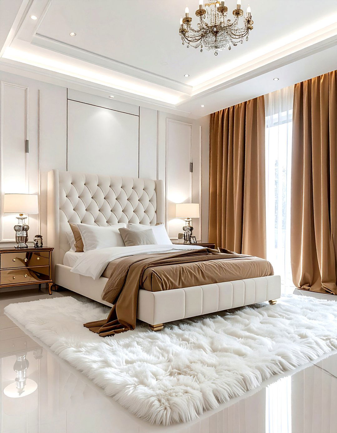 Glam Tan And White Bedroom - 30 tan and white bedroom ideas