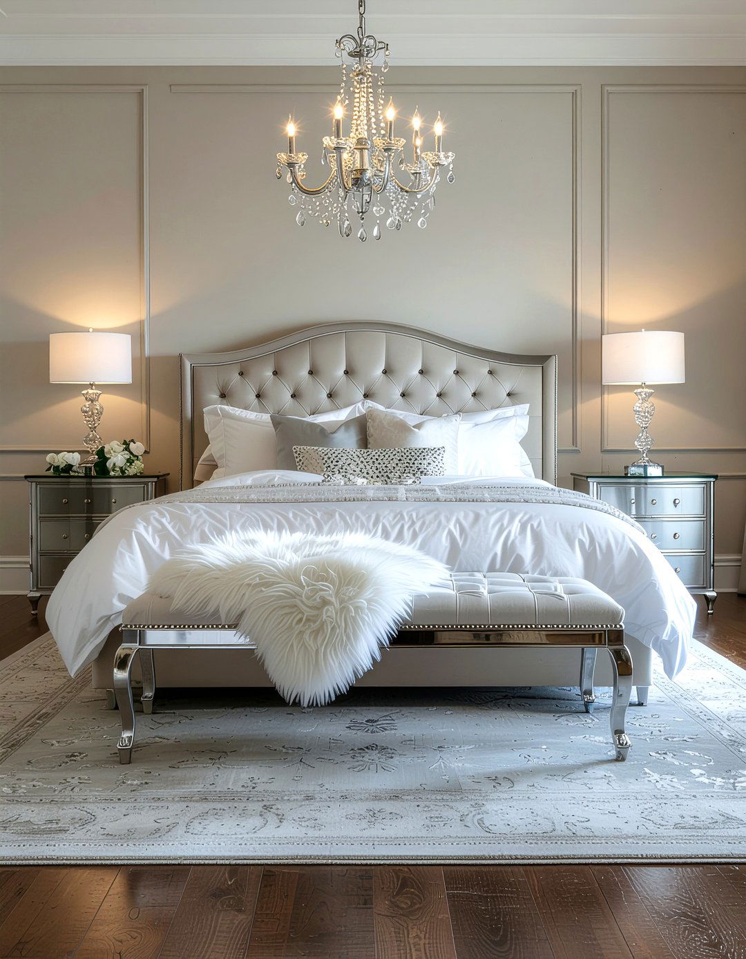 Glam bedroom bench - 30 bedroom end of bed benches