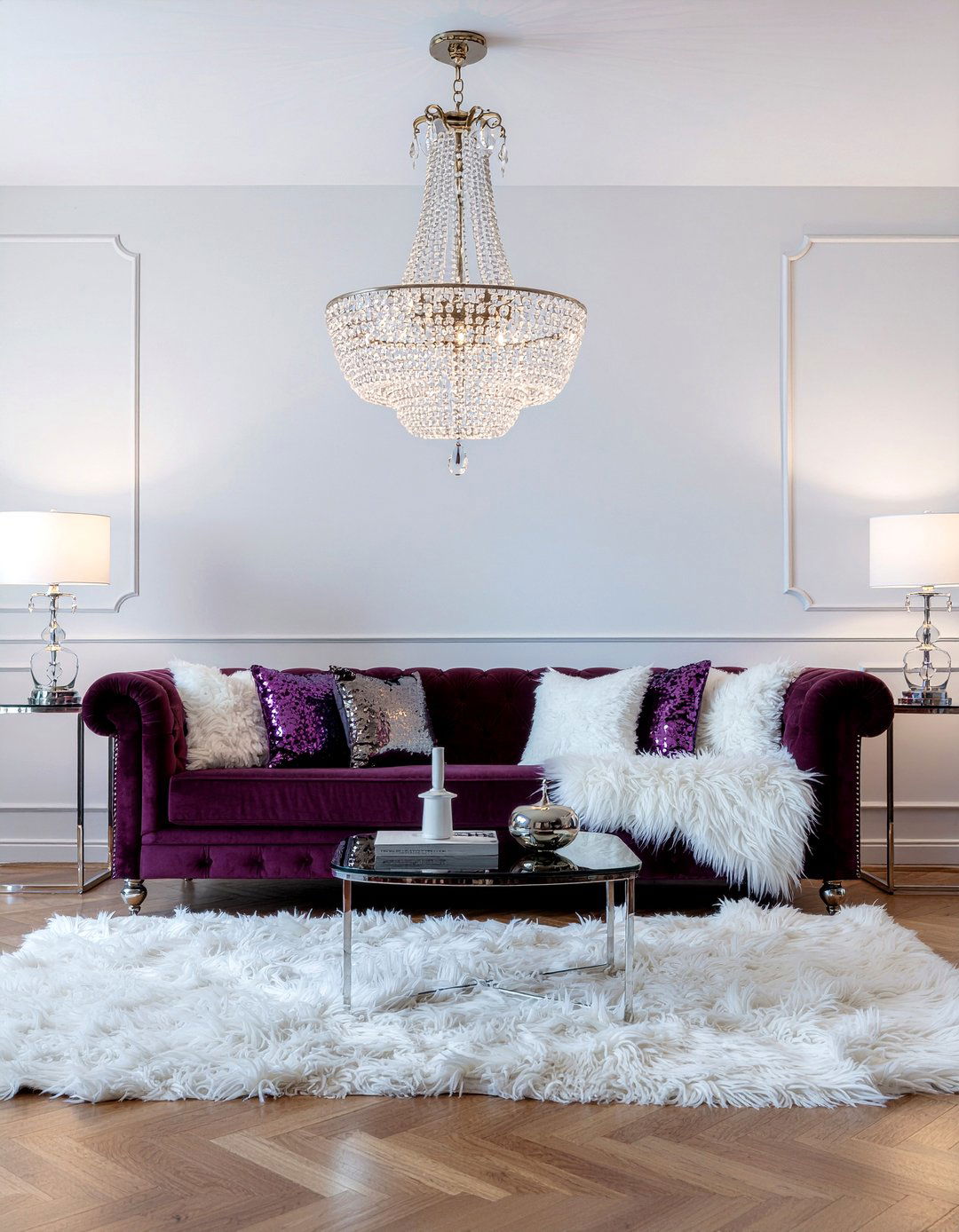 Glam mauve living room - 30 mauve living room ideas