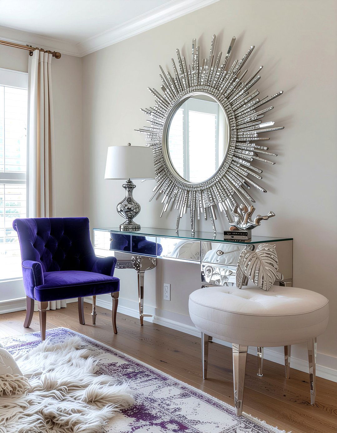 Glam sunburst mirror - 30 bedroom sunburst mirrors