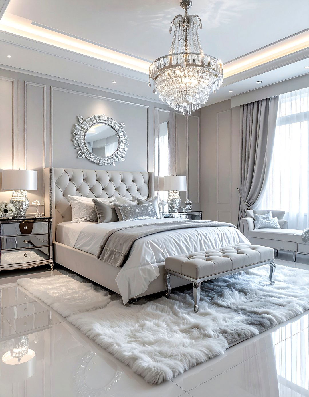 Glamorous Master Bedroom - 30 newlywed bedroom ideas