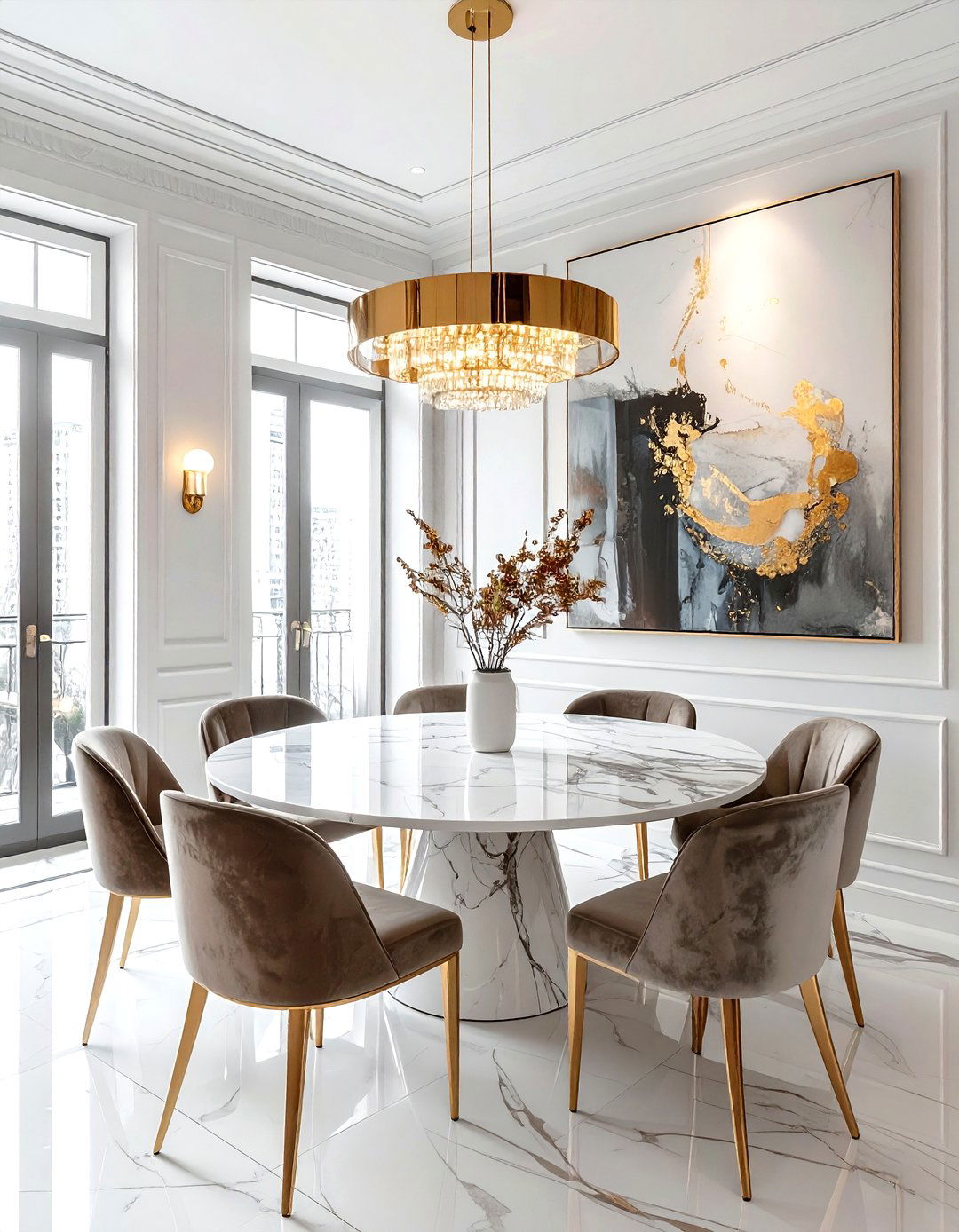 Glamorous Small Dining Space - 30 luxe dining room ideas