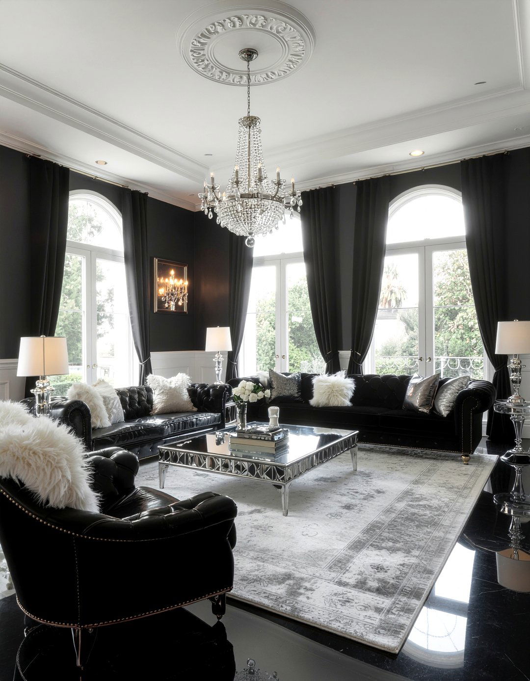 Glamorous living room - 30 mansion living room ideas