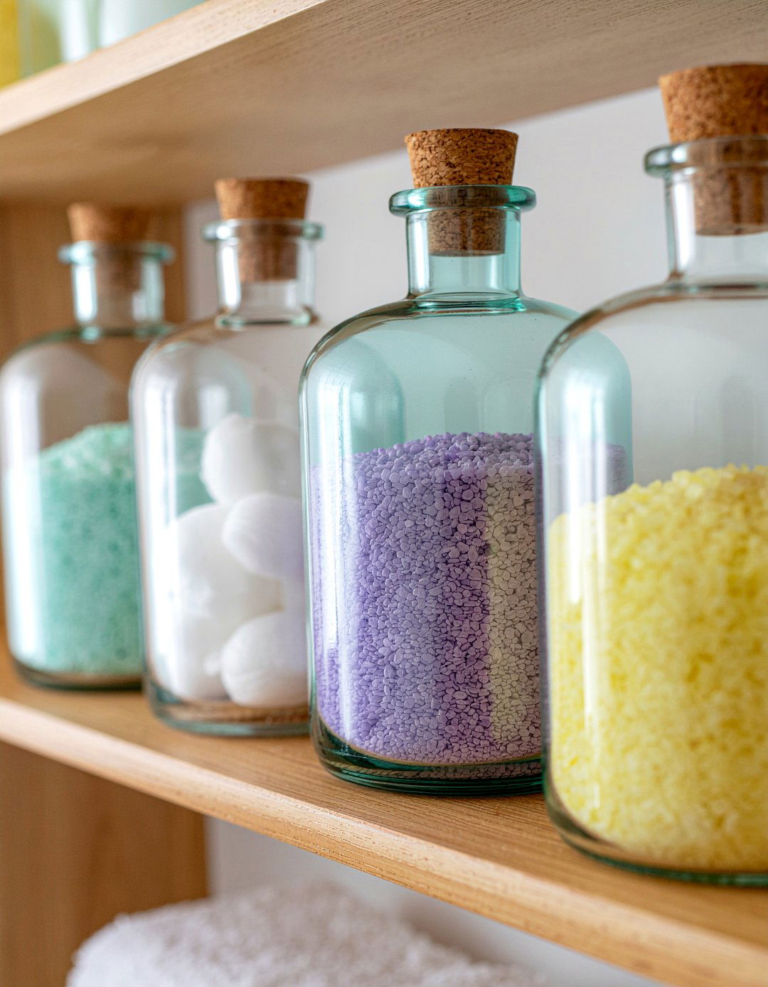 Glass Apothecary Jar - 30 bathroom cabinet organizer ideas
