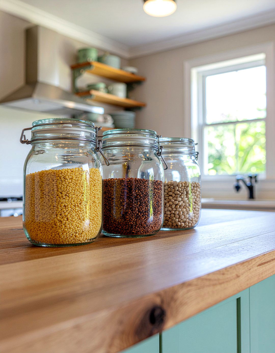 Glass Apothecary Jars - 30 kitchen centerpiece ideas