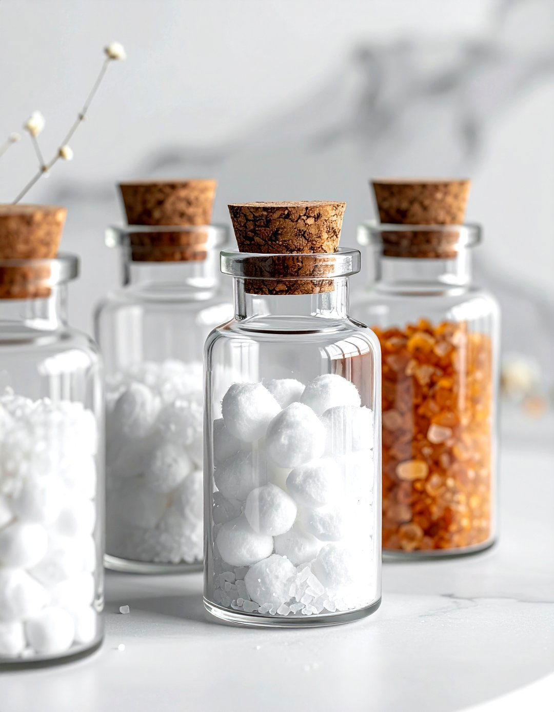 Glass Apothecary Jars - 30 bathroom finishing touches ideas