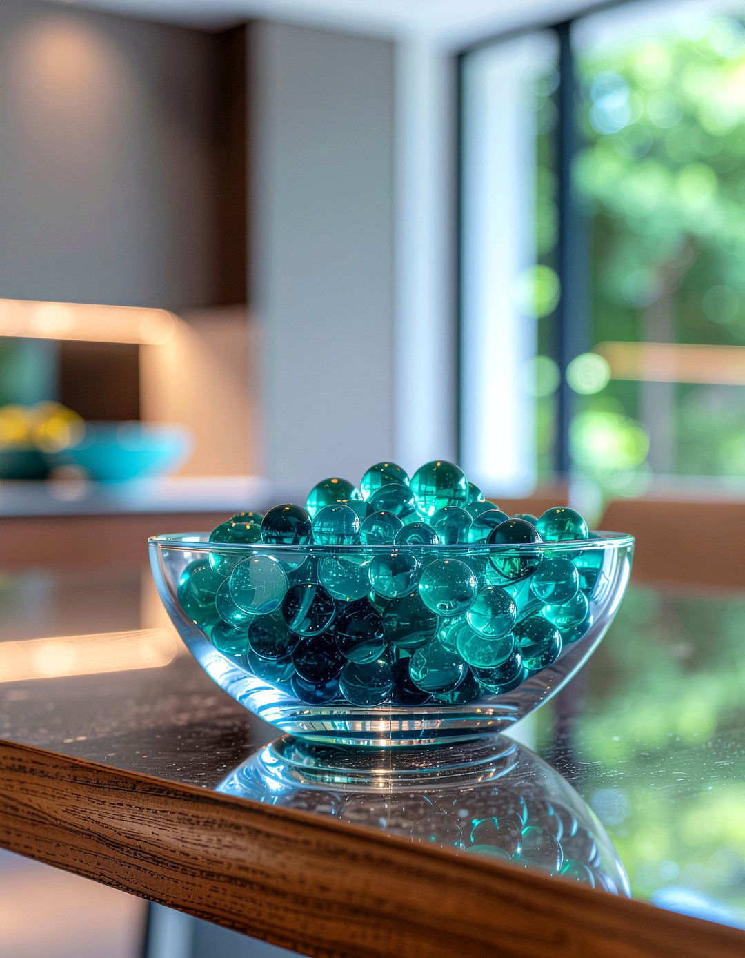Glass Bead Bowl - 30 low centerpiece dining ideas