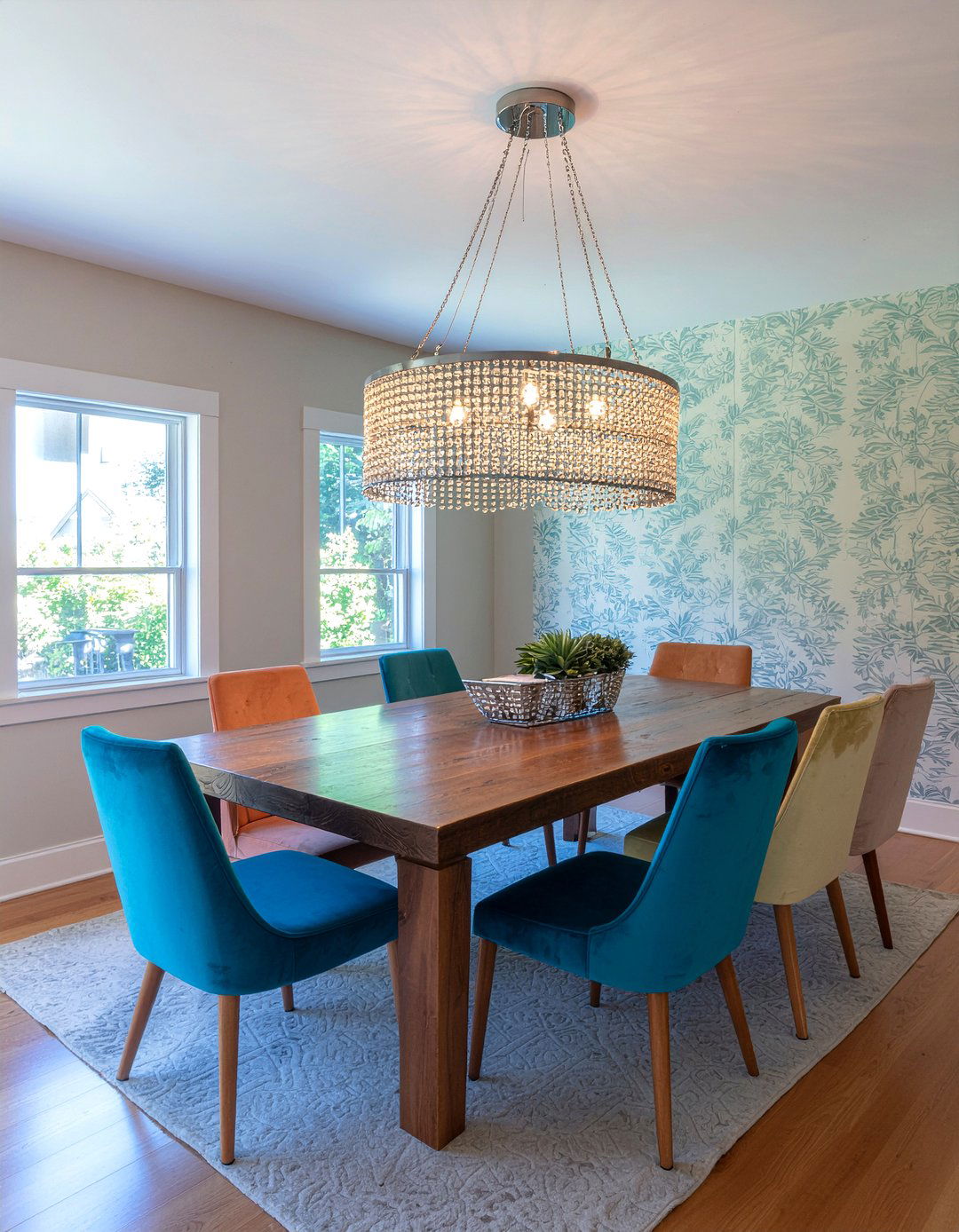 Glass Beaded Drum Chandelier - 30 drum chandelier dining room ideas