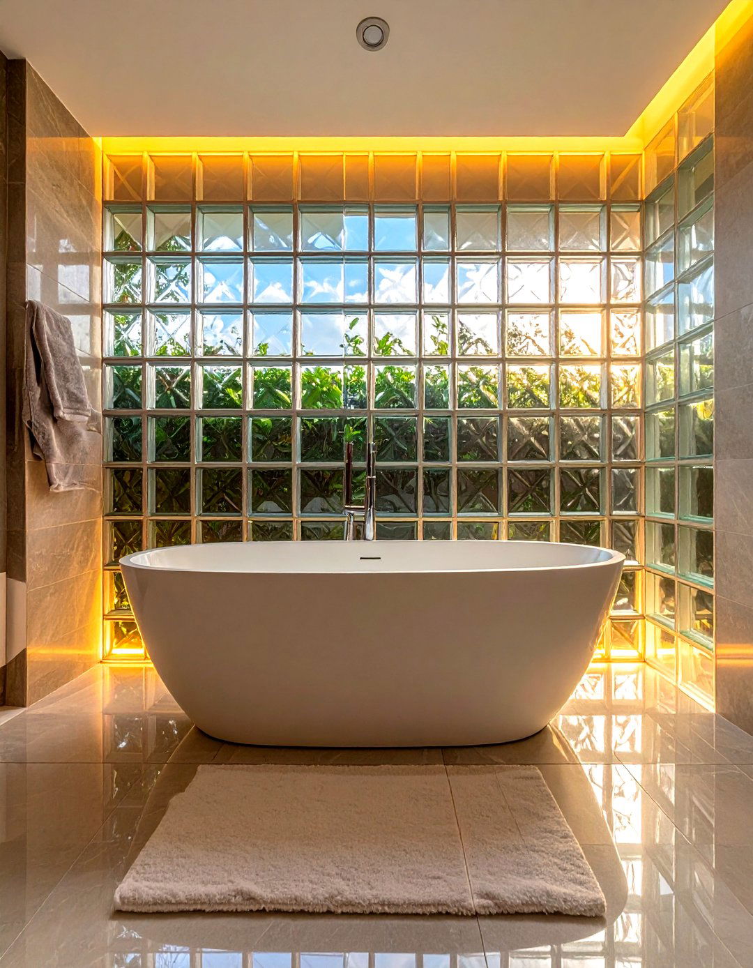 Glass Block Bathtub Surround - 30 glass block bathroom ideas