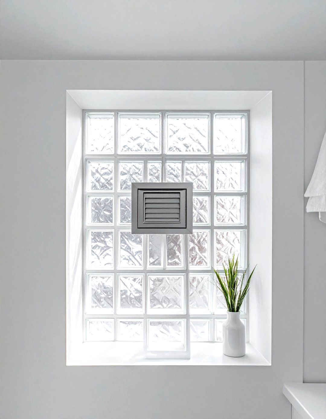 Glass Block Window With Air Vent - 30 glass block bathroom ideas