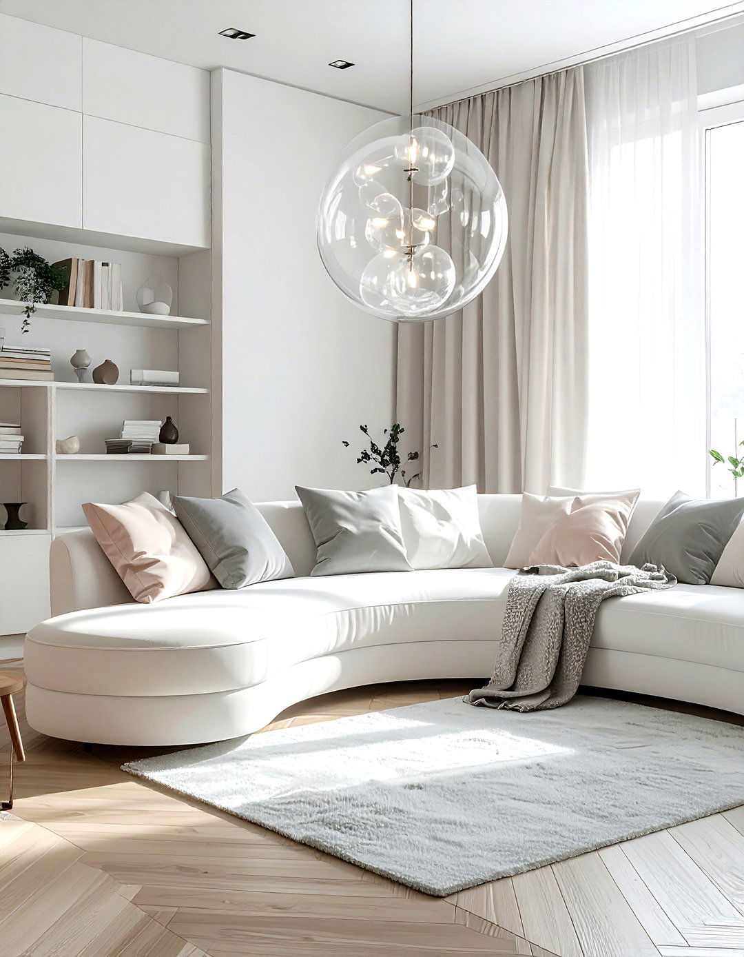 Glass Bubble Chandelier - 30 living room chandeliers