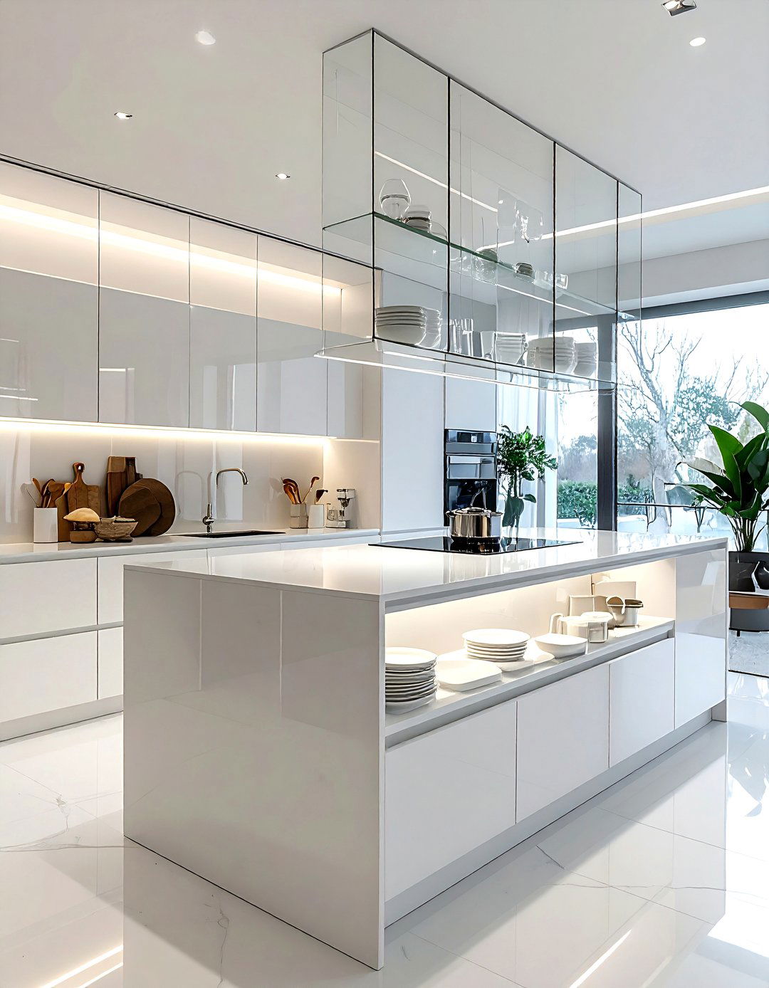 Glass Cabinet Kitchen - 30 designer kitchen ideas
