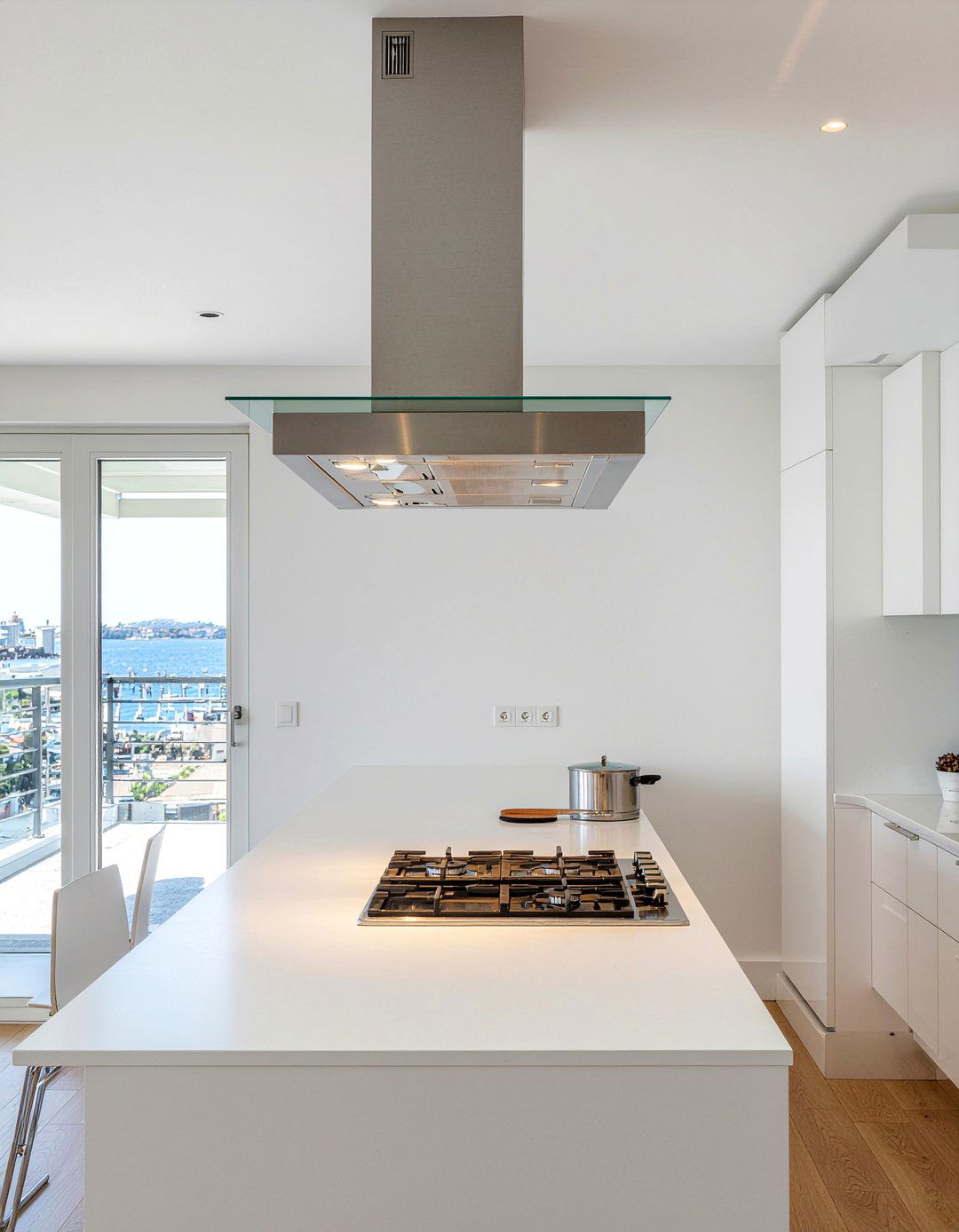 Glass Chimney Hood - 30 chimney hood kitchen ideas