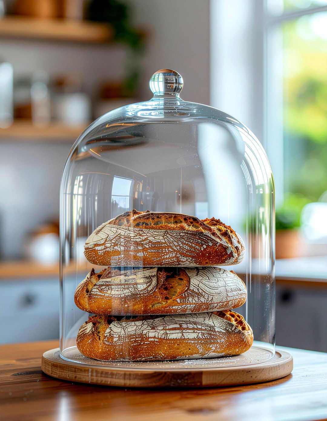 Glass Cloche - 30 kitchen countertop decor ideas