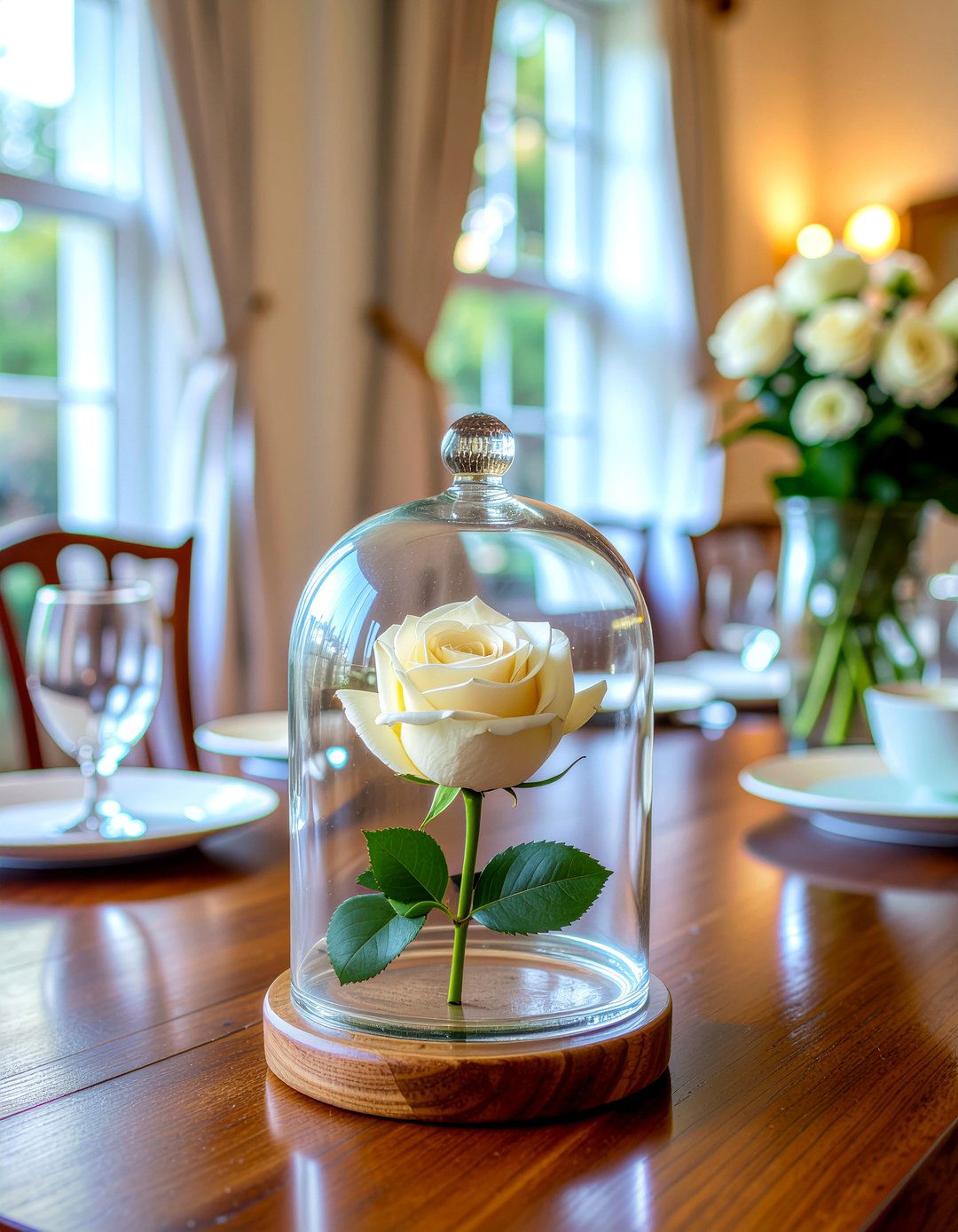 Glass Cloche Decor - 30 centerpiece dining room ideas