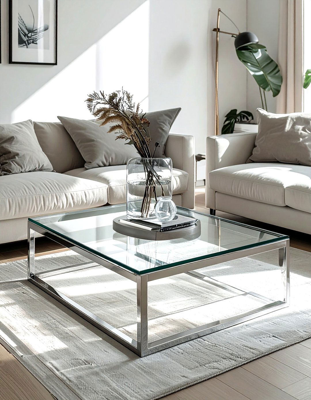 Glass Coffee Table - 30 minimalist home decor ideas