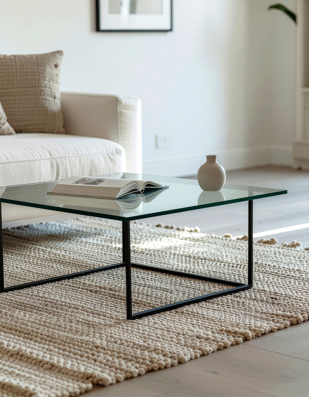 Glass Coffee Table - 30 living room minimalist furniture ideas