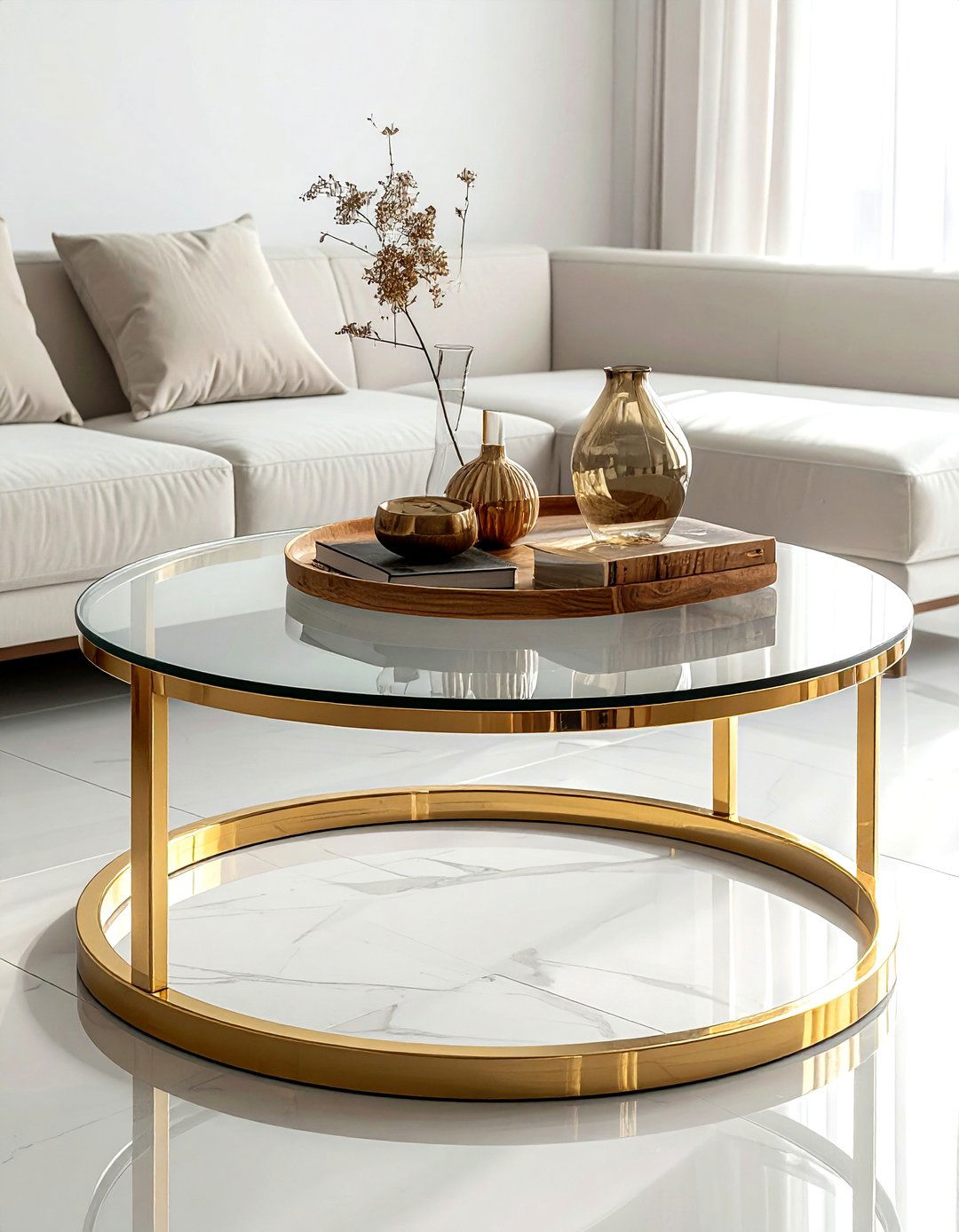Glass Coffee Table Decor - 30 round coffee table decor ideas