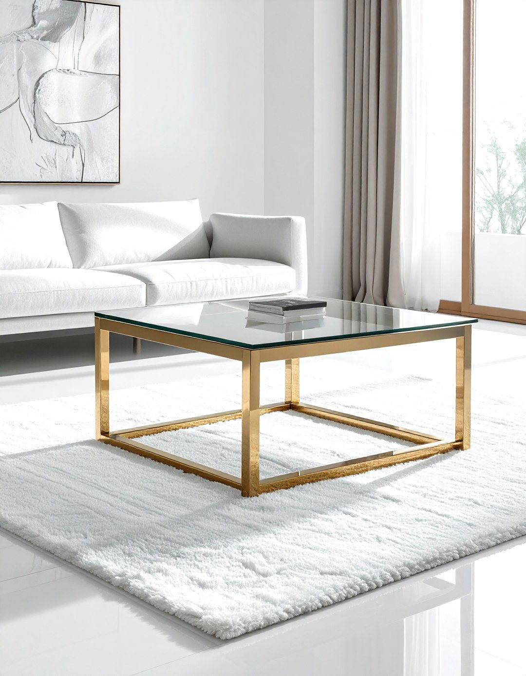 Glass Coffee Table - 30 airy decor ideas