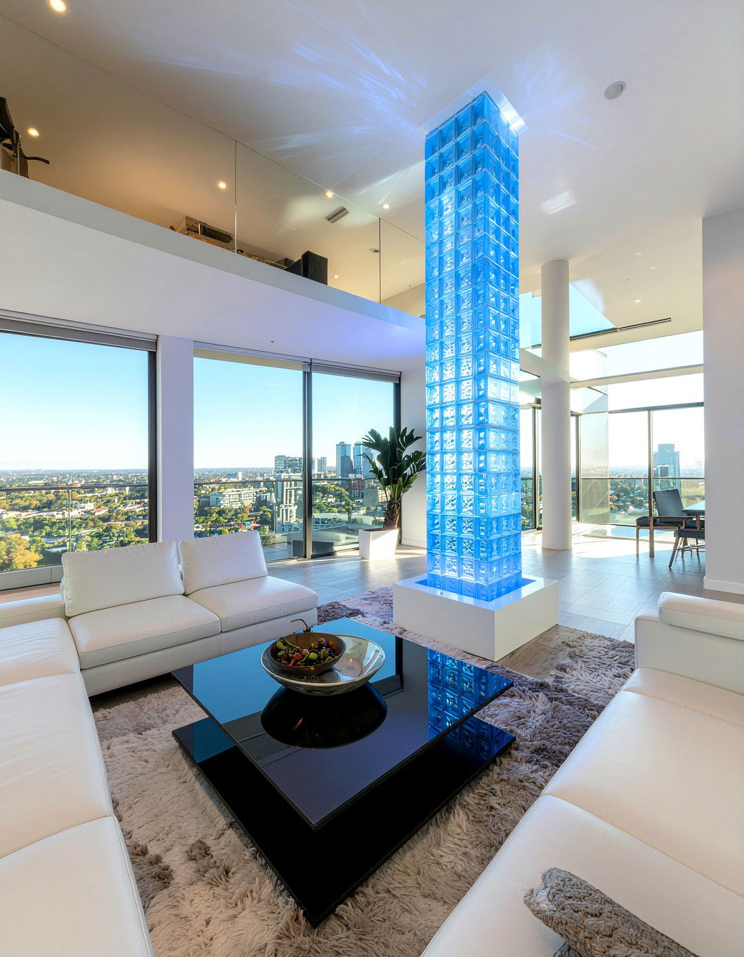 Glass Column - 30 living room column ideas