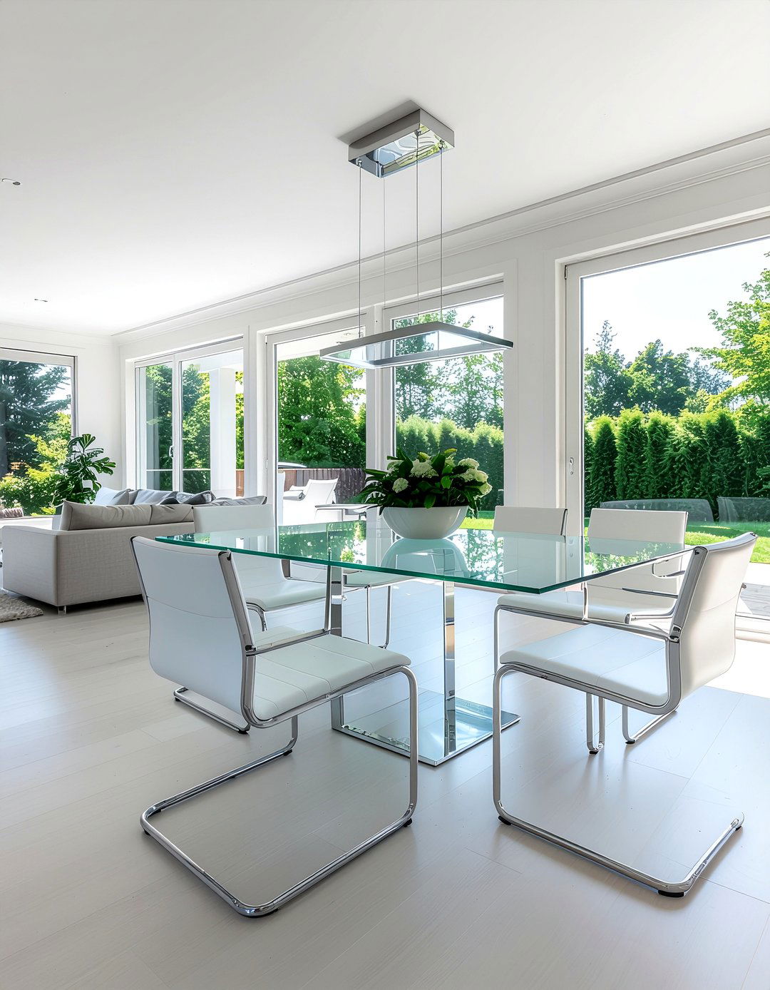 Glass Dining Table - 30 dream dining room ideas