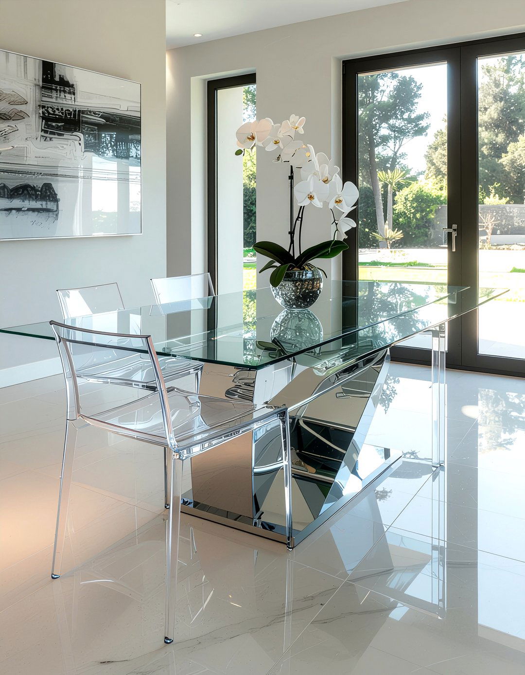 Glass Dining Table - 30 dining room statement piece ideas