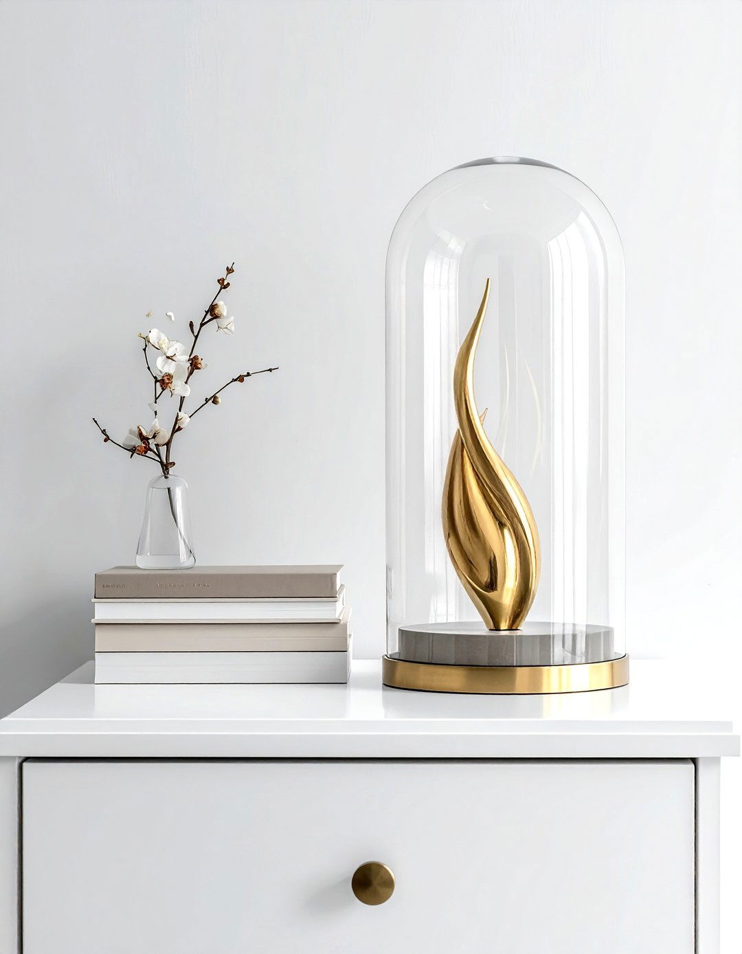 Glass Display Cloche - 30 dresser top styling ideas