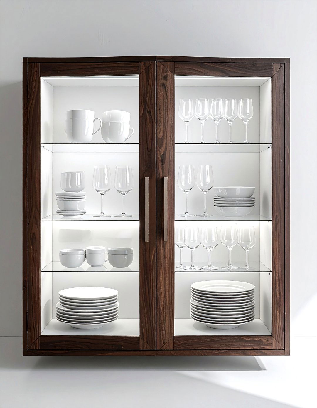 Glass Door Cabinet - 30 efficient kitchen ideas