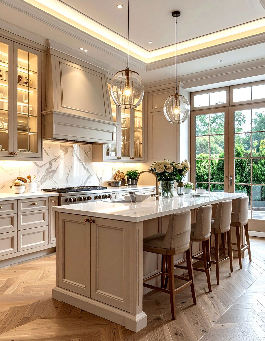 Glass Door Cabinets - 30 high-end kitchen ideas