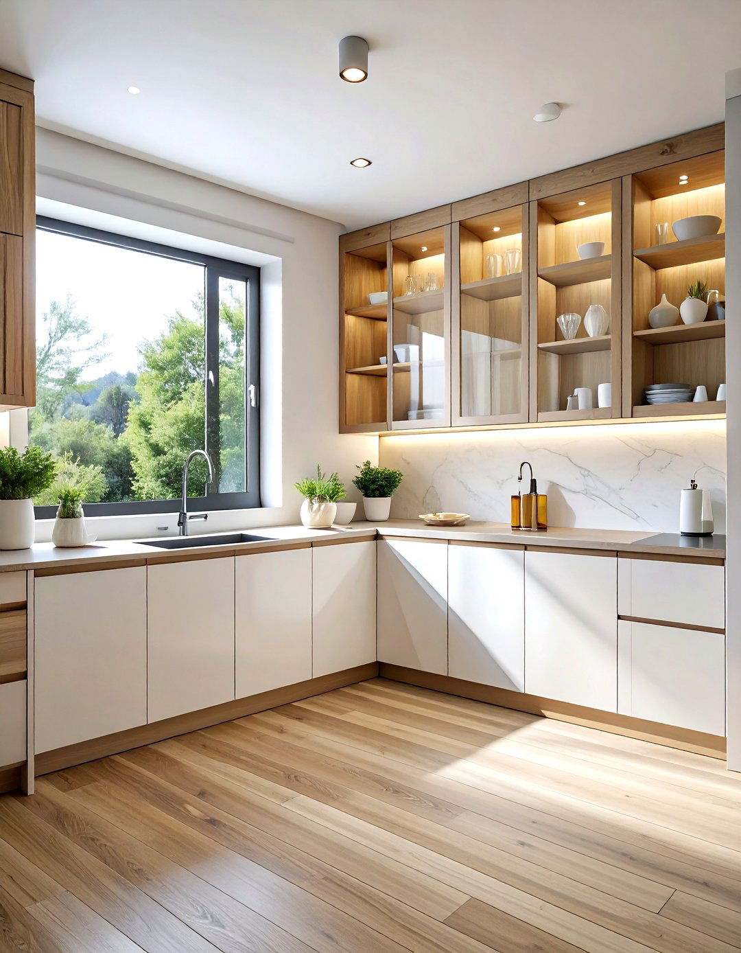 Glass Door Kitchen Cabinets - 30 zen kitchen ideas