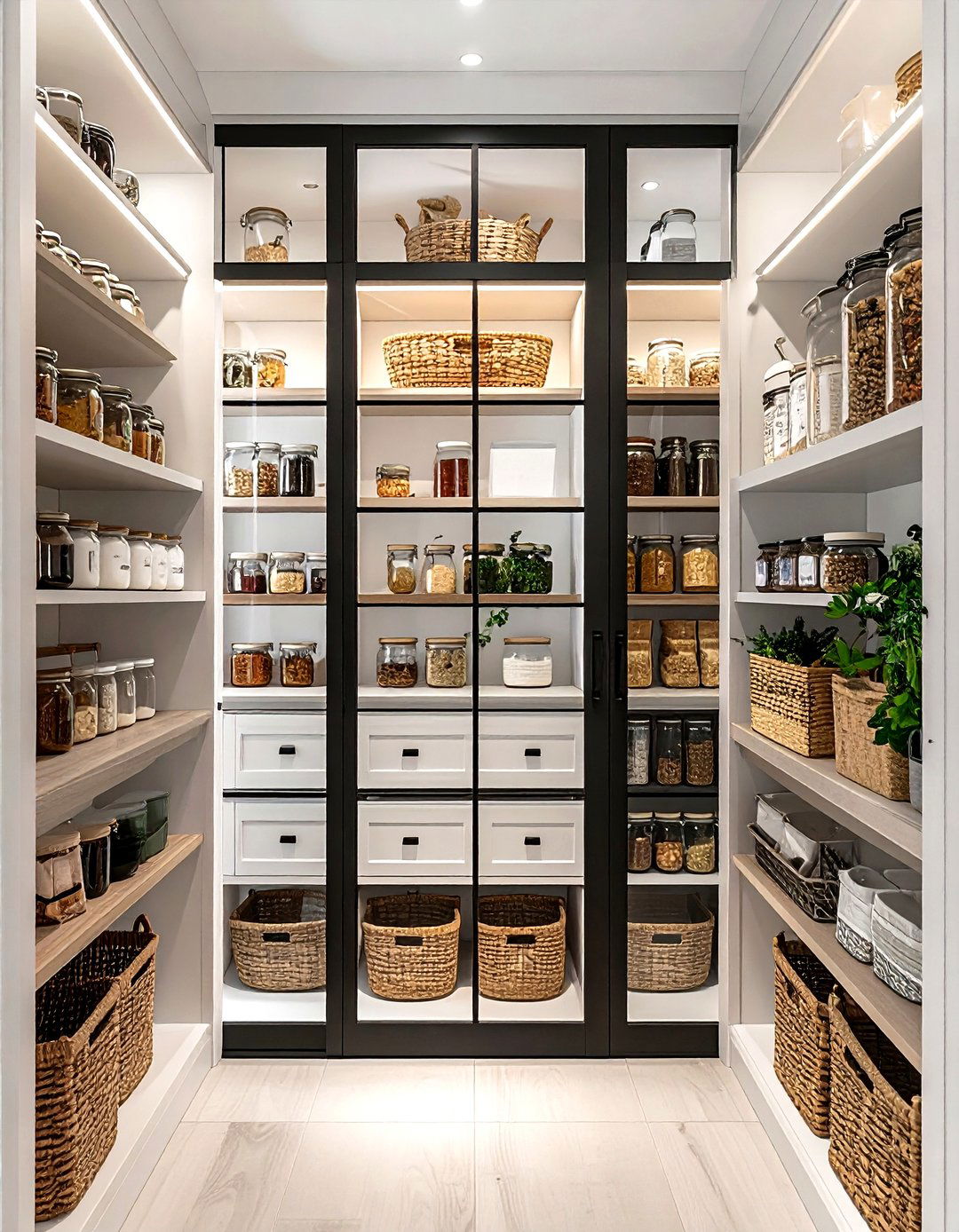 Glass Door Pantry - 30 kitchen pantry ideas