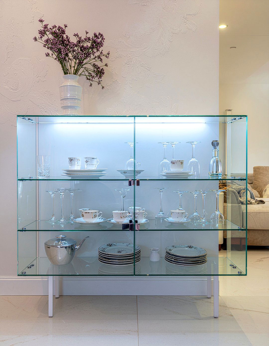 Glass Door Sideboard - 30 living room buffet ideas