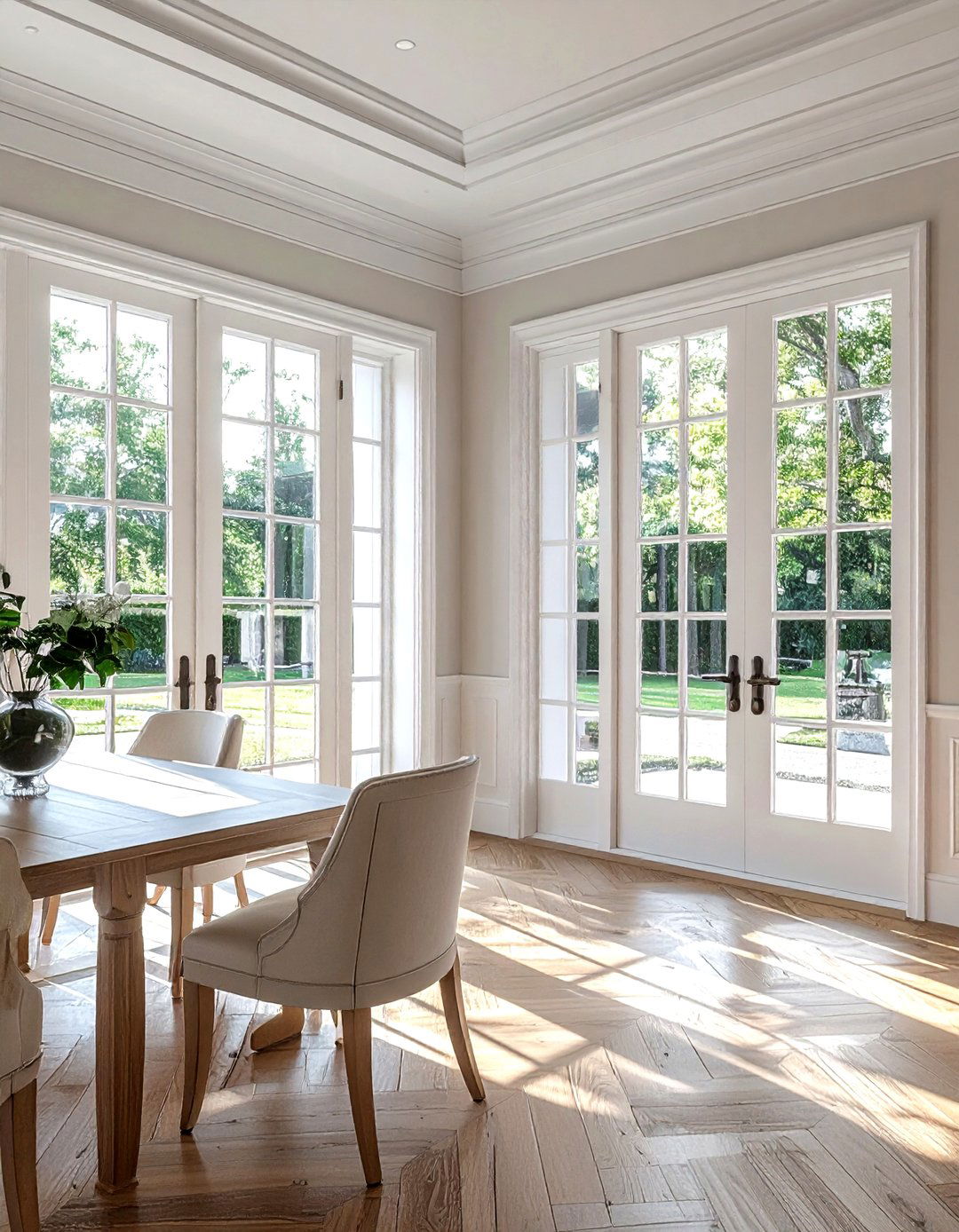 Glass French Doors - 30 dining room door ideas