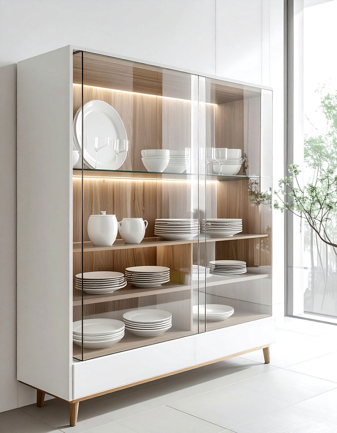 Glass Front Cabinet - 30 dining room display cabinet ideas