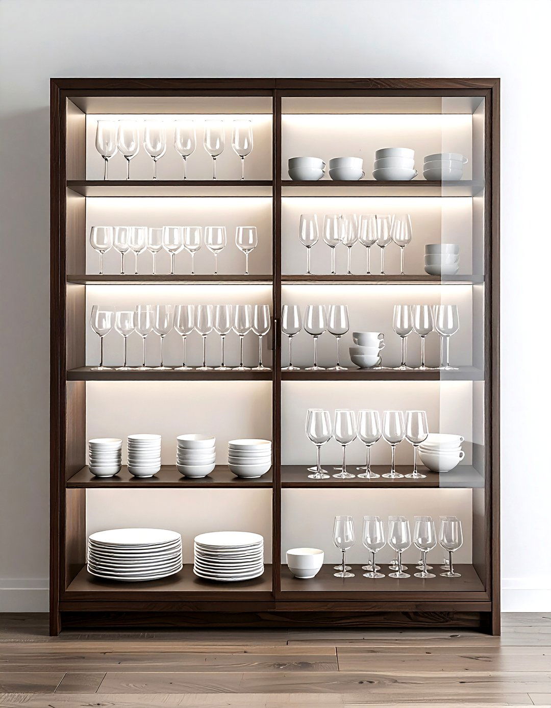 Glass Front Cabinet - 30 functional kitchen ideas