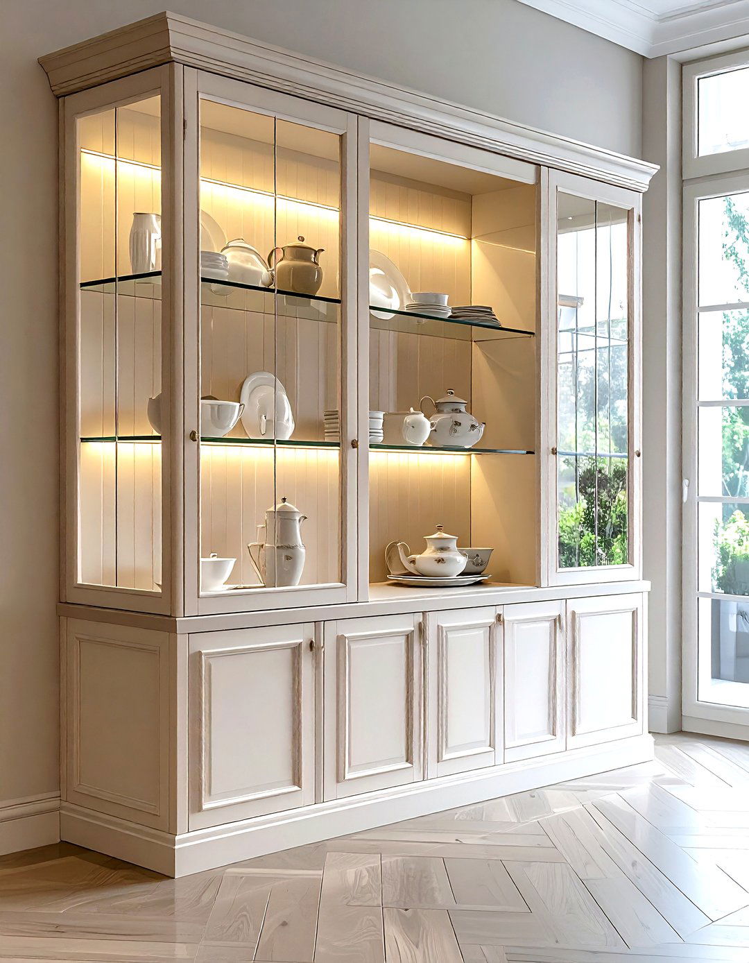 Glass Front Cabinet - 30 kitchen statement piece ideas