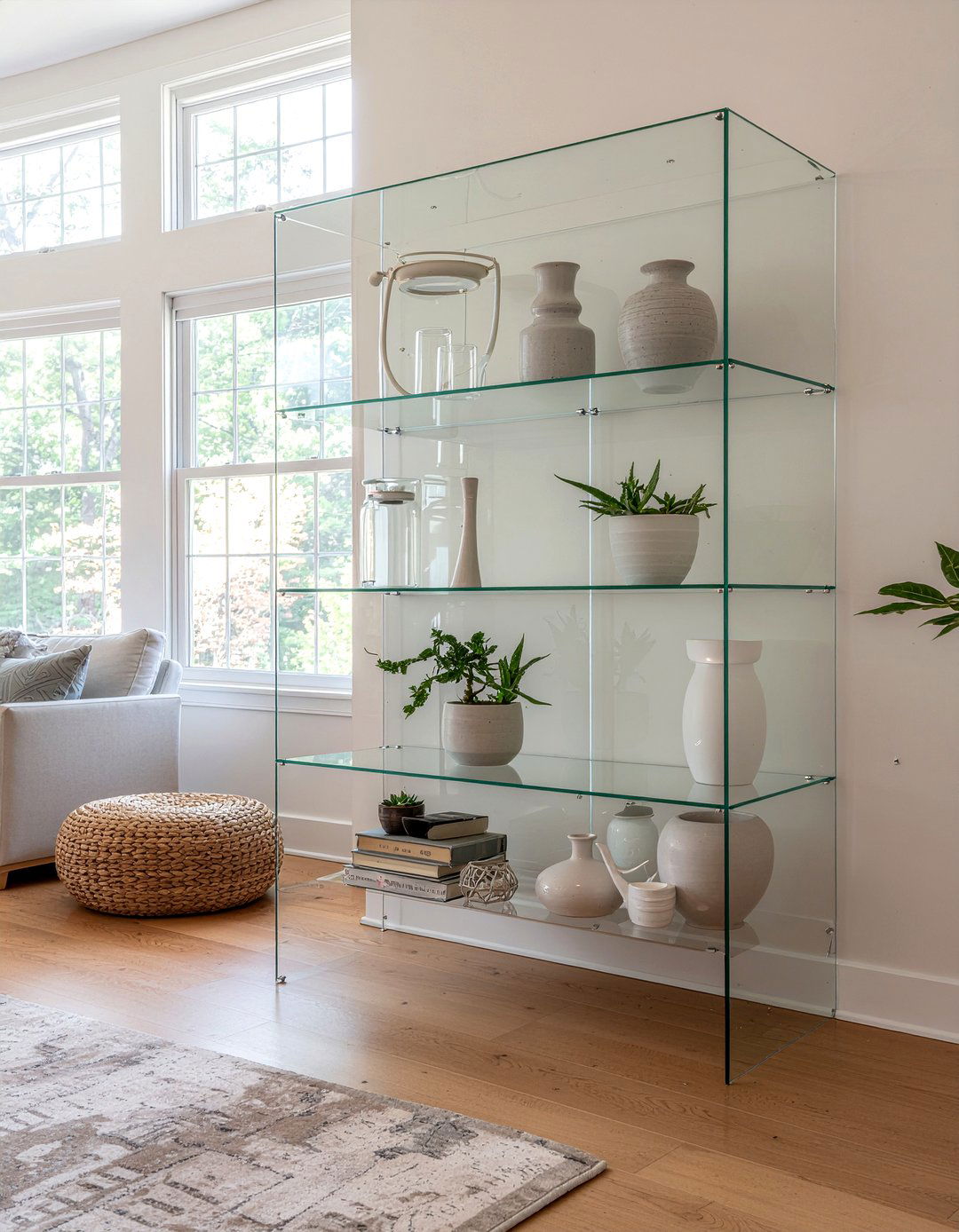 Glass Front Cabinet - 30 living room display cabinet ideas