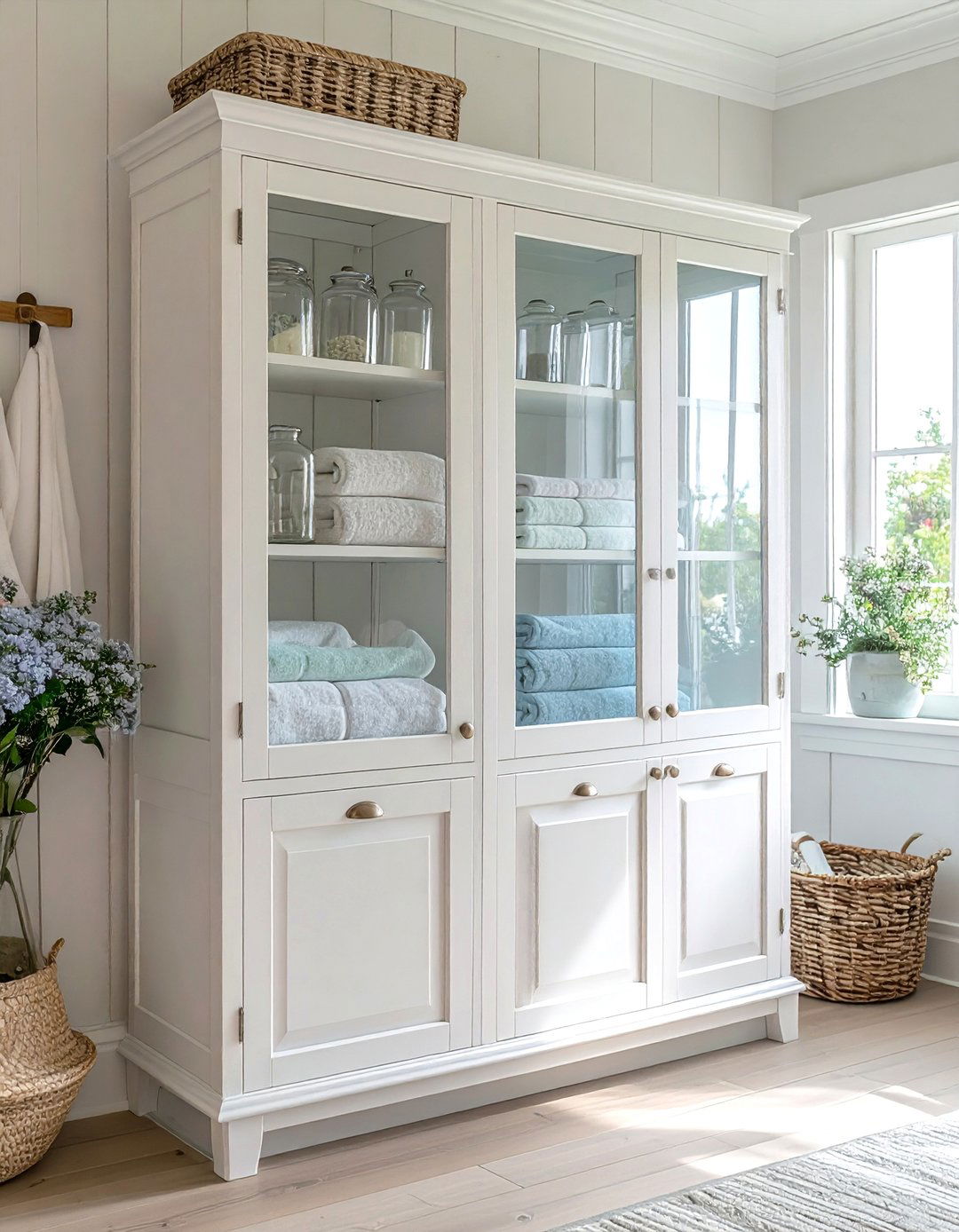 Glass Front Cabinet - 30 bathroom furniture settings