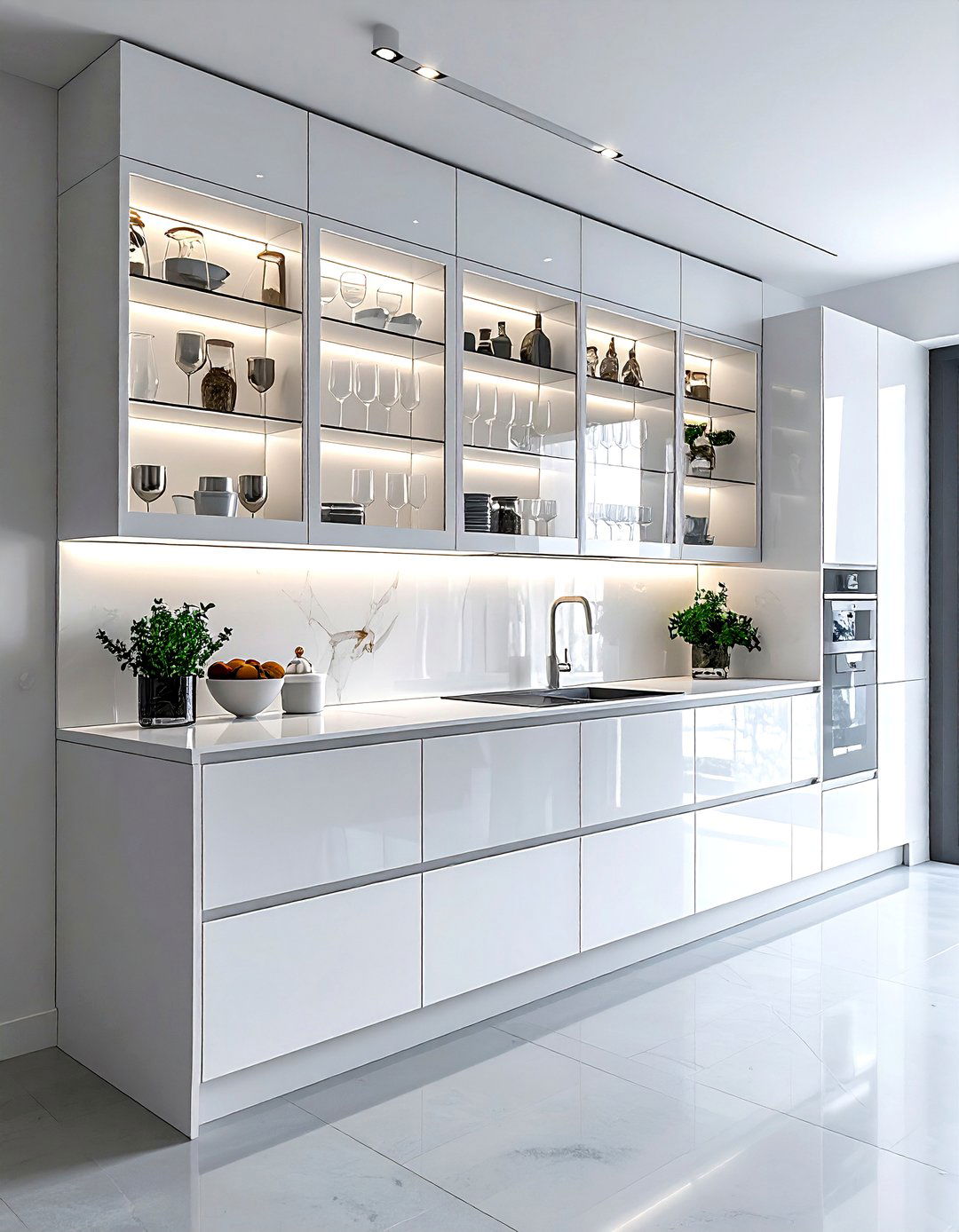 Glass Front Cabinet Doors - 30 senior friendly kitchen ideas