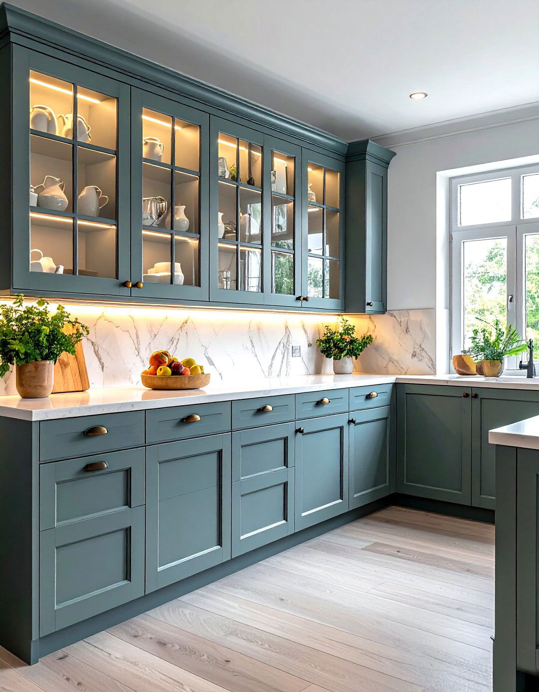 Glass Front Cabinet Doors - 30 Southern kitchen ideas