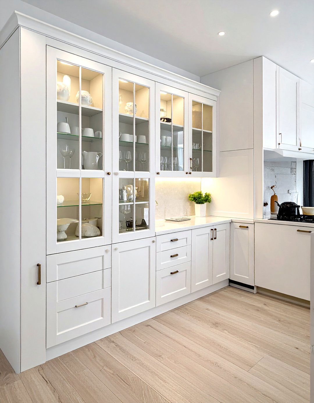 Glass Front Cabinet Doors - 30 welcoming kitchen ideas