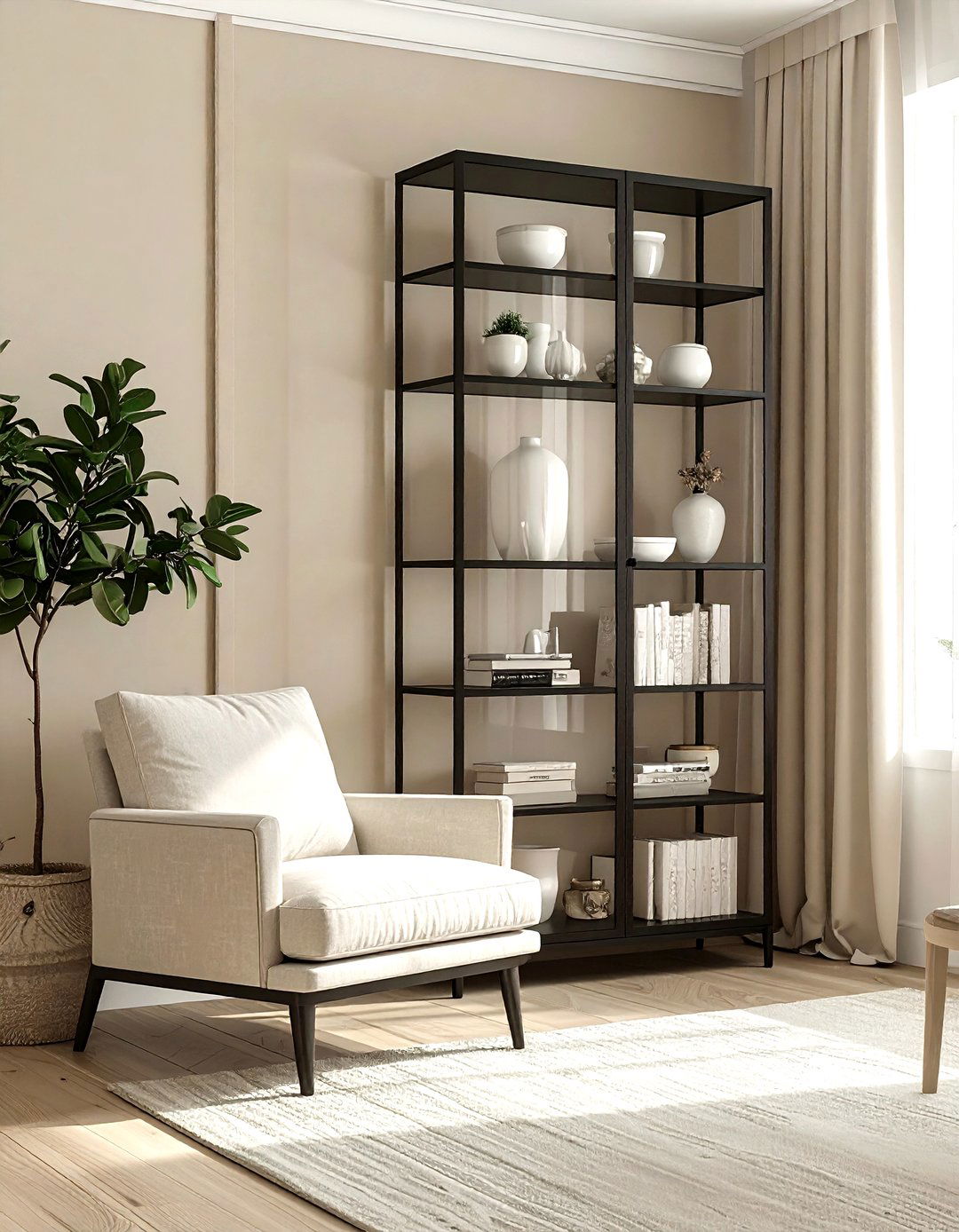 Glass Front Cabinet Living Room - 30 living room transitional furniture ideas